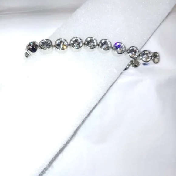 Touchstone Crystal by Swarovski White Ice Arm Candy Bracelet STUNNING NIB 7.25" - Picture 5 of 10